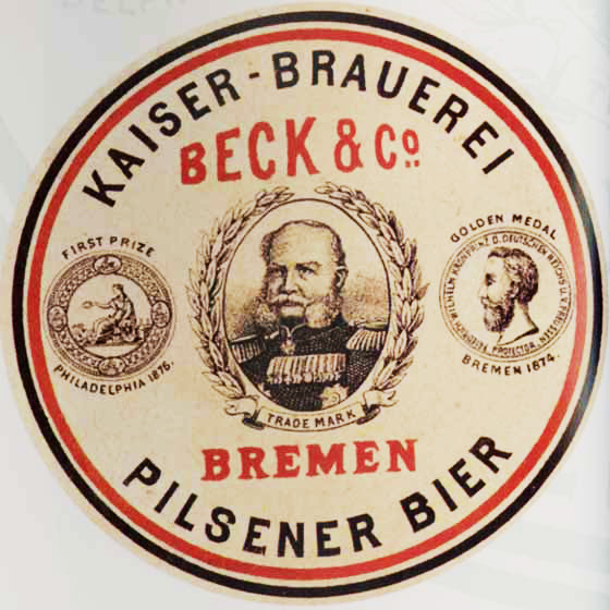 BECK'S Etiket von 1876