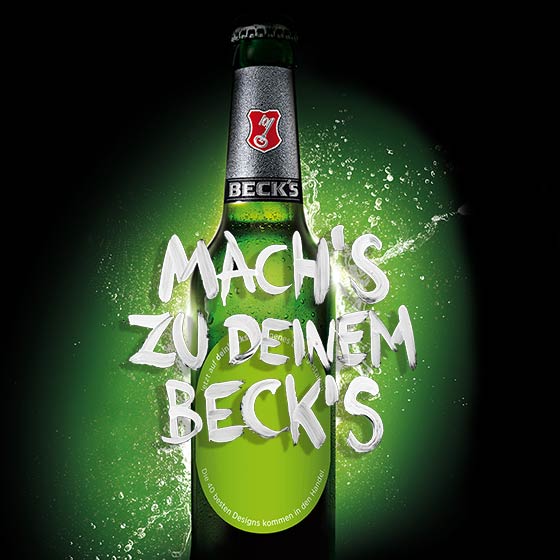 Ein BECK'S Werbeplakat von 2018