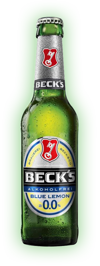 Bild einer 330ml Flasche Beck's Green Lemon Zero