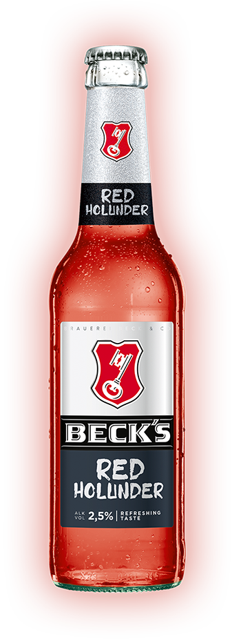 Bild einer 330ml Flasche Beck's Red Holunder
